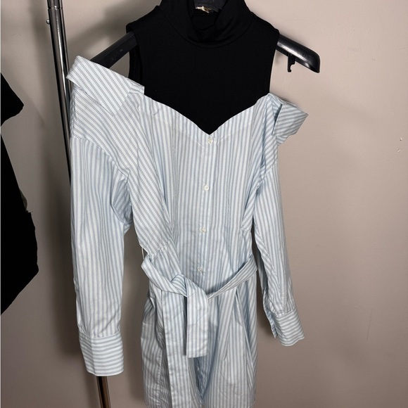 NWT Maje TROMPE-L’OEIL STRIPED SHIRT DRESS in Sz. 36 - Picture 11 of 12